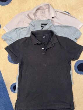Lots of 3 Classic Black Polo Shirt - Short Sleeve